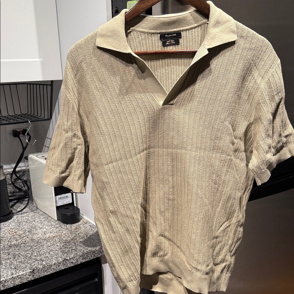 Massimo Dutti olive Polo Shirt
